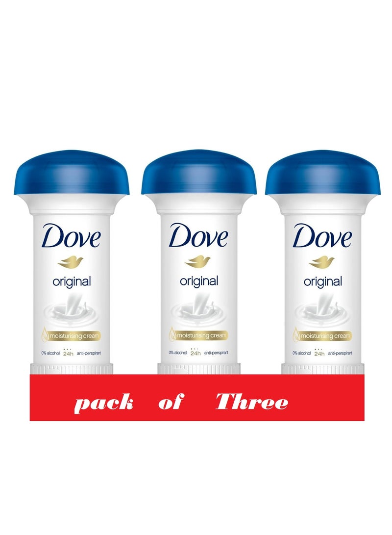 دوف كريم مزيل العرق الأصلي 50 مل عبوة من 3 قطع - Image 1