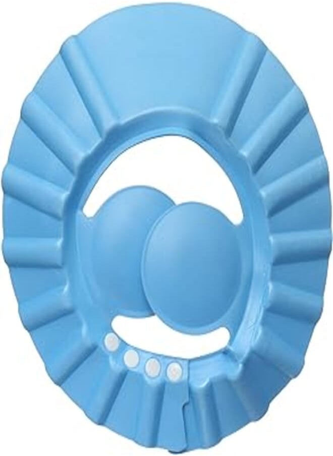 OR - Eye Shield Shampoo Shower Protector Cap Soft Hat for Baby, Blue - Image 1