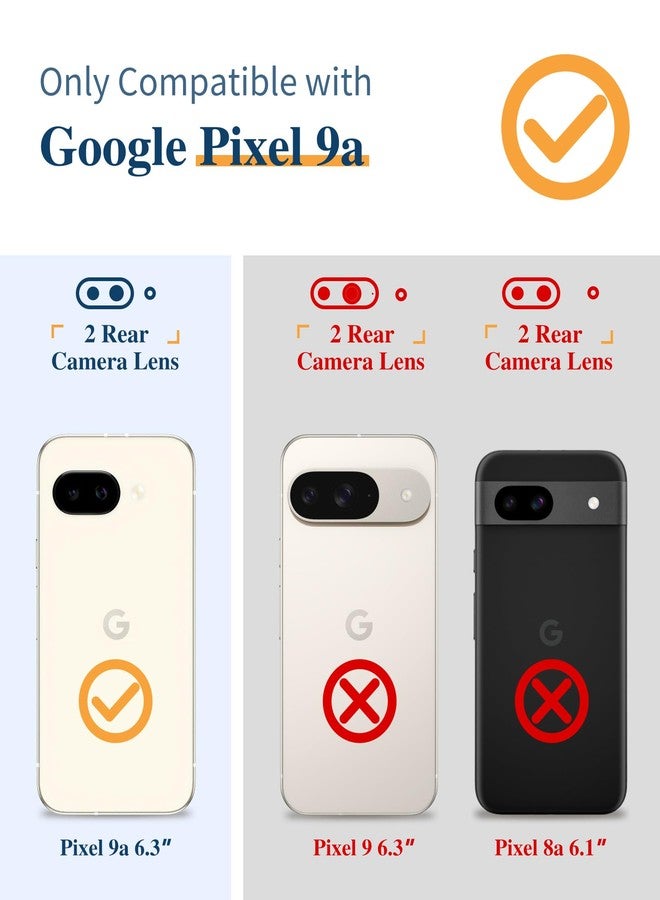 GVIEWIN for Google Pixel 9a Case, [Screen Protector] [Military Grade Protection] Clear Floral Slim Shockproof Protective Women Phone Case Cover for Pixel 9a (Syringa/Purple) - Image 2