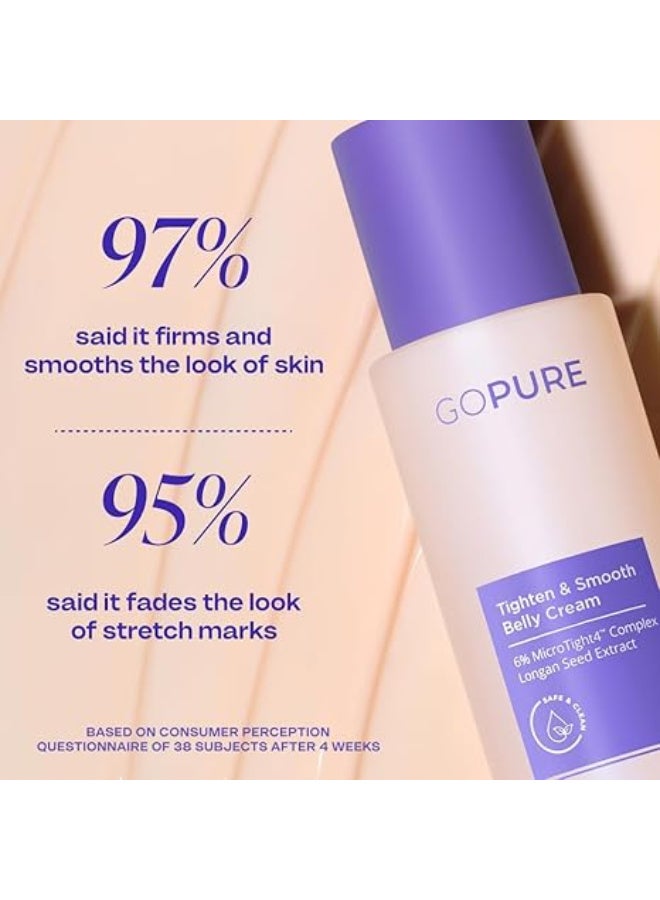 goPure Firming Belly Cream - Body Firming Moisturizer for Visible Cellulite & Stretch Mark Reduction, 4.25oz - Image 4
