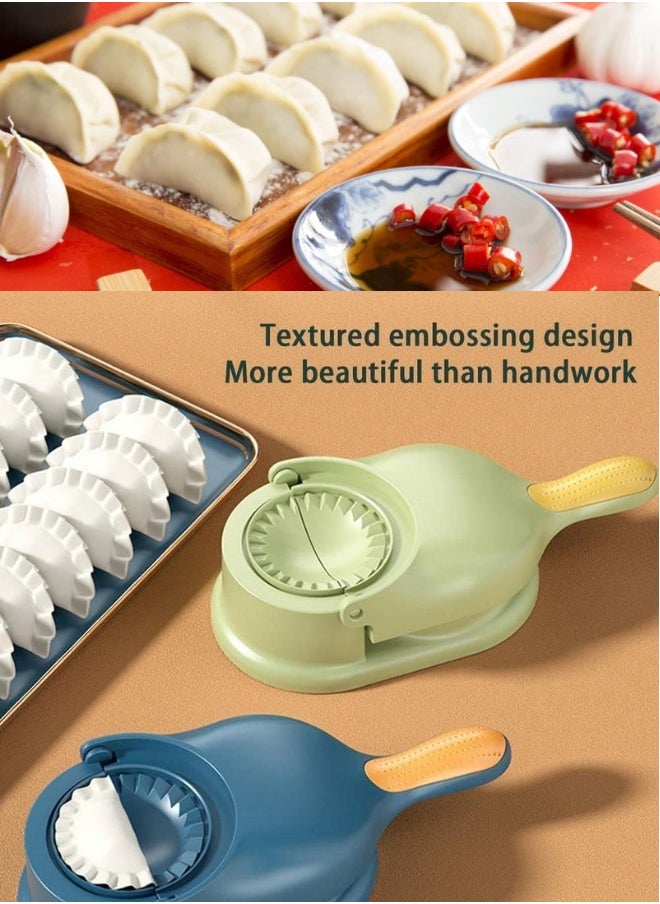 JUNARIS - 2 in 1 Dumpling Maker Manual Dumpling Dough Press tool, Samosa maker,Pelmeni Maker,Gyoza Maker, Mouth Bag Shaper, DIY Dumplings Skin Maker for Dumpling, Ravioli, Making, Dumpling Making Device Machine Multifunctional Empanada Press for Home Kitchen Use - Image 1