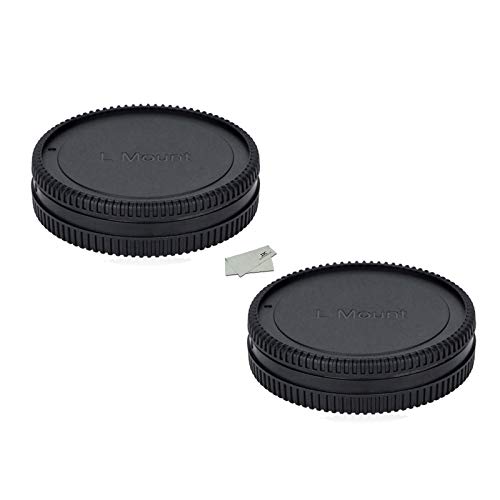 JJC 2 Packs Body Cap and Rear Lens Cap Kit for Leica L Mount Cameras and Leica L Mount Lens fit Panasonic S5II DCS5M2 S1 S1R S1H DCS5 Leica SL Typ601 CL SL2S Sigma FP Sigma FP L - Image 1