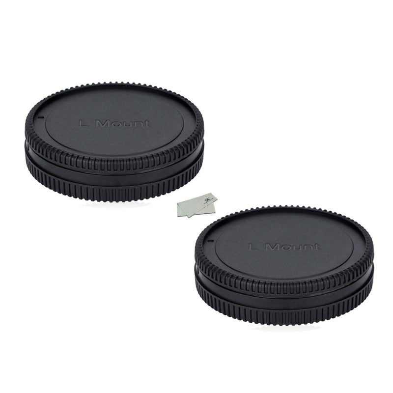 JJC 2 Packs Body Cap and Rear Lens Cap Kit for Leica L Mount Cameras and Leica L Mount Lens fit Panasonic S5II DCS5M2 S1 S1R S1H DCS5 Leica SL Typ601 CL SL2S Sigma FP Sigma FP L - Image 2