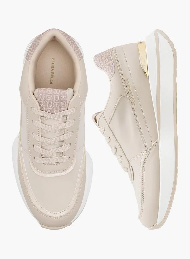 فلورا بيلا من شو إكسبرس سنيكرز نسائي بطبعة شعار مع إغلاق برباط