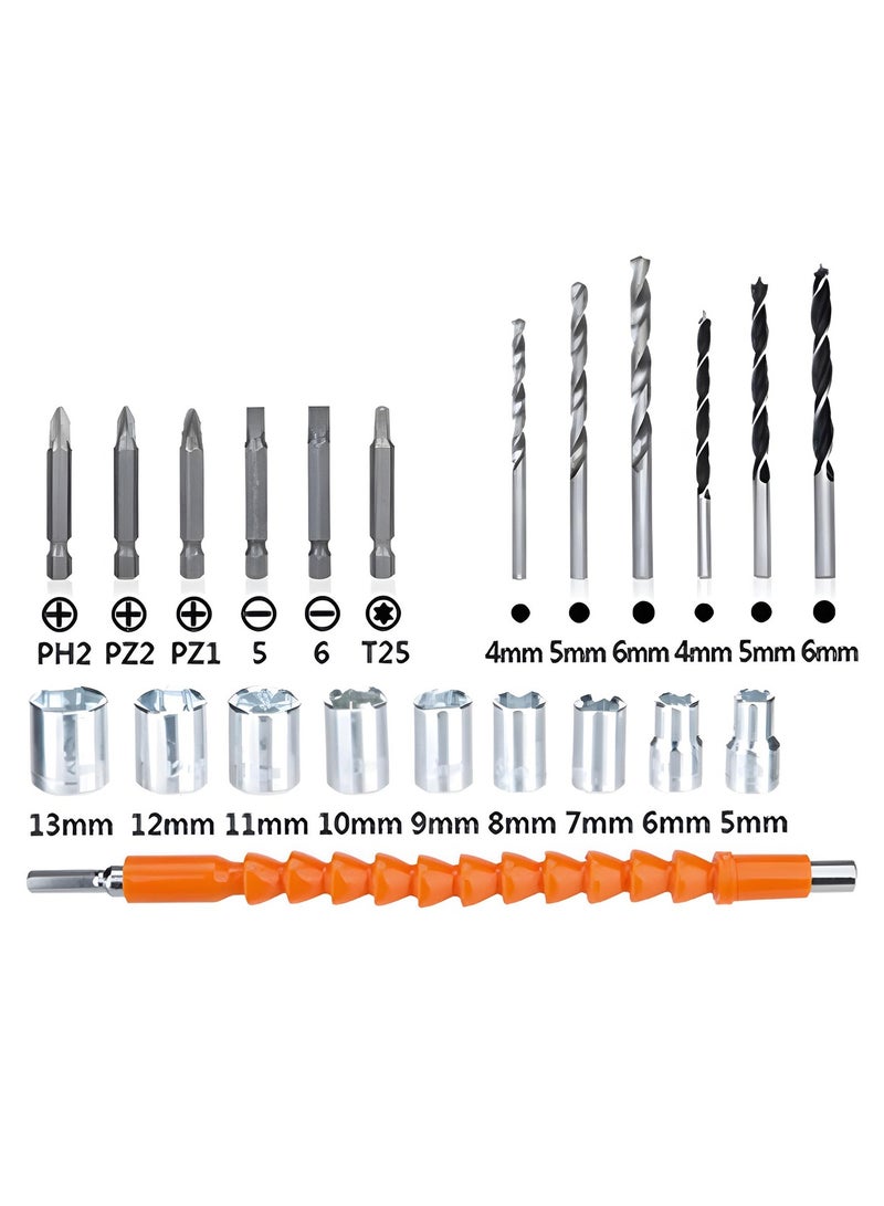 DEFAONS 48V Cordless Drill Driver Kit C007 with 2 Batteries, Charger & Bits – 220-240V Electric Screwdriver Set in Carry Case - Image 5