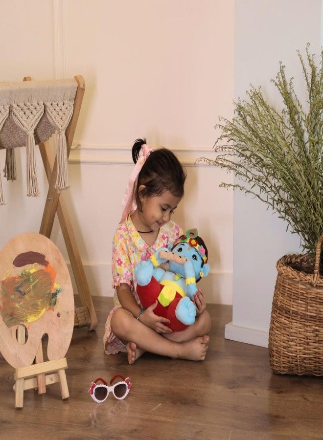 Panda's Box Mantra Chanting Baby Krishna | Interactive Musical Soft Stuffed Plush Toy | Non-Toxic, Safe|Best Birthday Gift for Newborn Kids (Boys, Girls) | Free Colouring Book | Medium 28 CM - Image 5