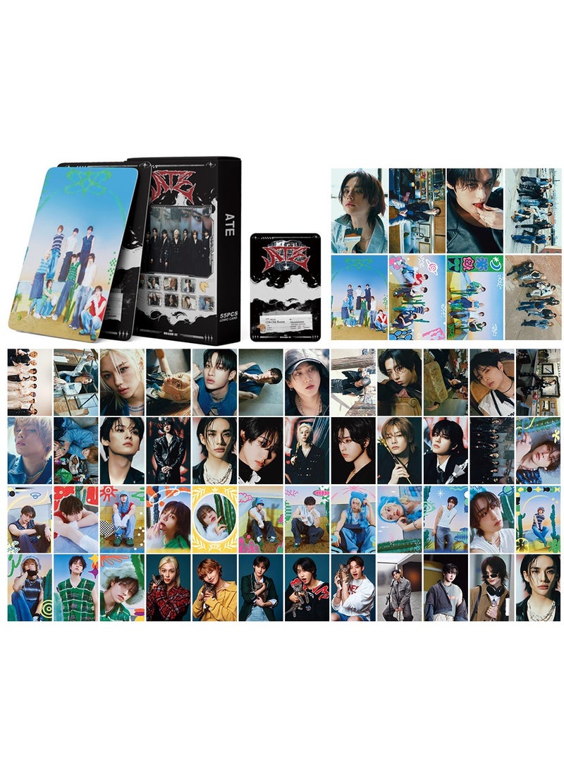 xozgdovg Integrate small card KPOP Korean Wave photo card 55 boxed DIY collection IVE support BMSK small card -ATE 