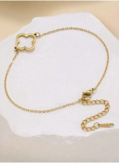 YUCCA Fashionable Big Gold Stainless Steel Zirconia Bracelets for Daily Wear 3pcs Set  - Image 5