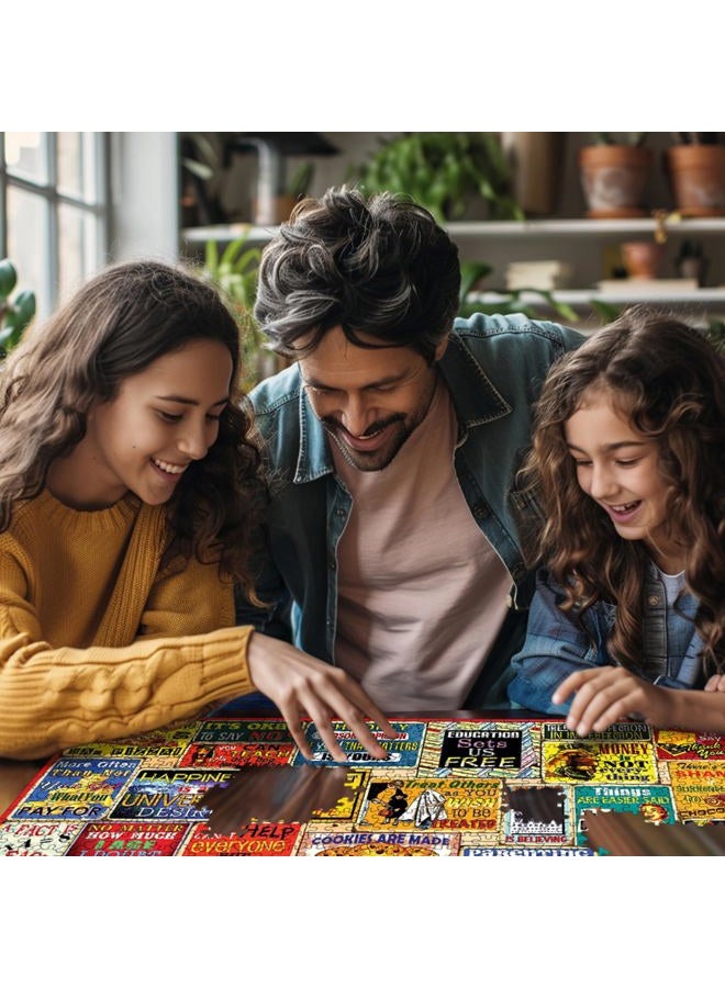 WHITE MOUNTAIN Things I Have Learned Puzzle 1000 Piece Vintage Jigsaw Puzzles for Adults and Families - Image 4
