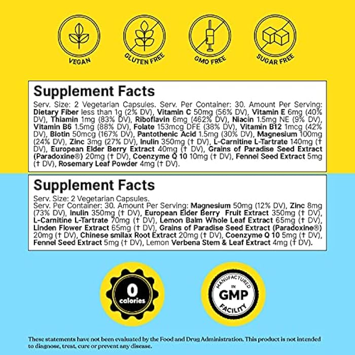 ColonBroom Day & Night Burner Supplements, Pills for Women/Men with Inulin, L-carnitine, Coenzyme Q 10, Grain of Paradise and More, Colon Broom 60 Vegan Capsules Per Container - Image 5