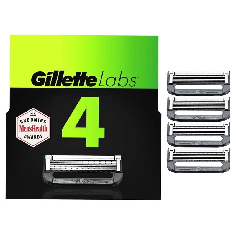 Gillette شفرات حلاقة جيلت لابز للرجال - 4 خراطيش متوافقة مع شفرات جيلت لابز مع شريط تقشير - Image 1