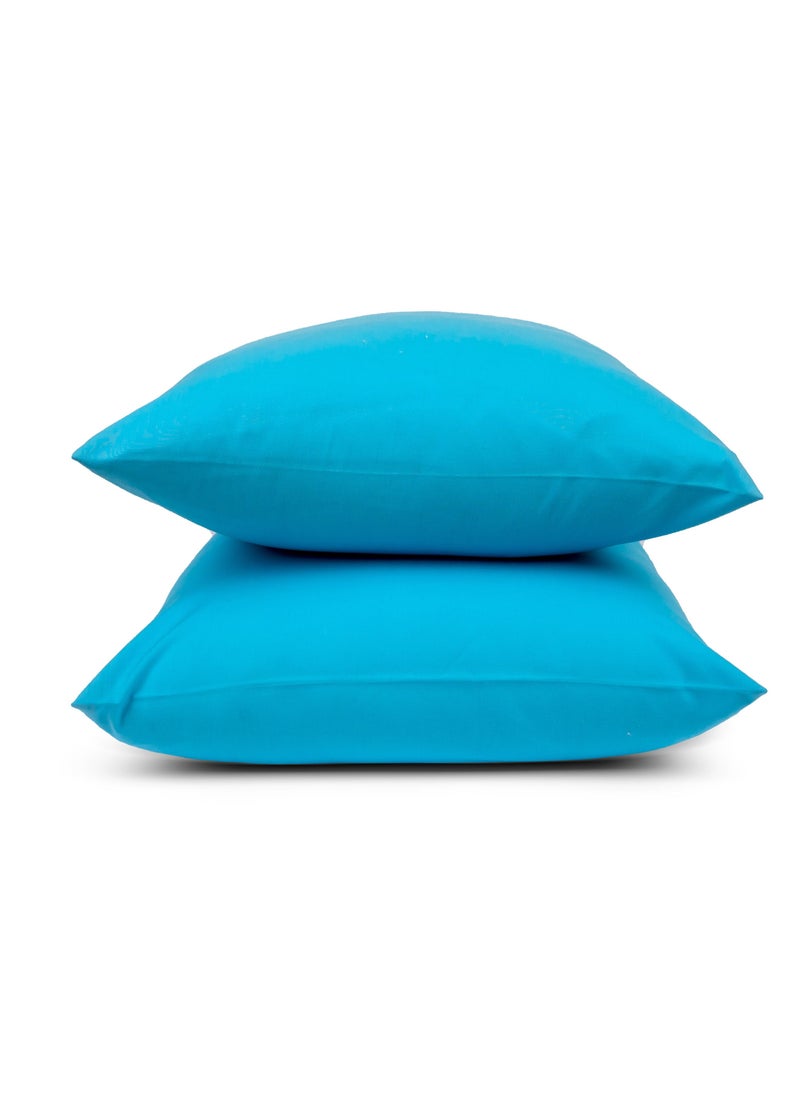Home of linens طقم غطاء وسادة قطن تركواز 50x70  - Image 1