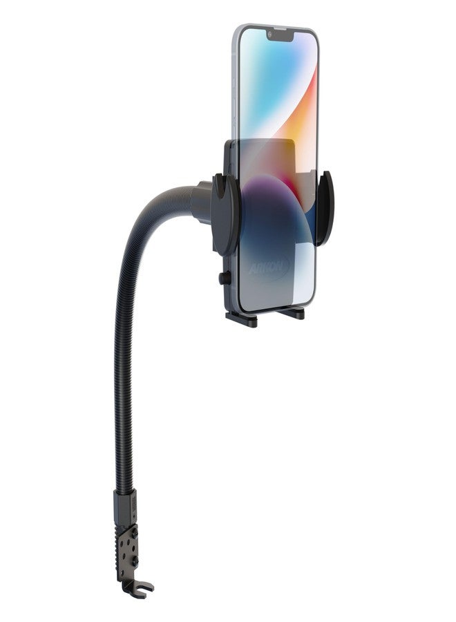 ARKON Mounts - Phone Holder with Car Seat Rail Mount | Car Phone Stand with Flexible 22" Arm | Professional-Grade Durability | Phone Holder For Car | For iPhone, Samsung, Google, Nokia, other phones - Image 1