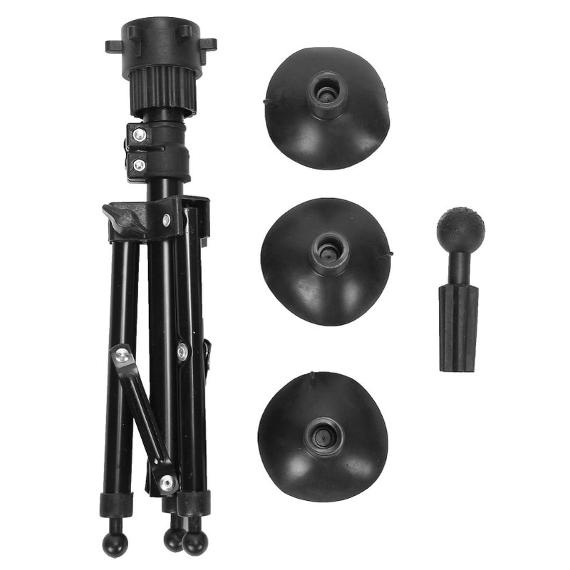 Metal Mannequin Head Stand Adjustable Hairdressing Training Head Tripod AccessoryBlack - Image 1