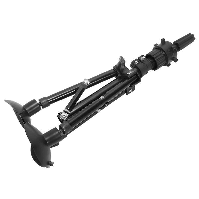 Metal Mannequin Head Stand Adjustable Hairdressing Training Head Tripod AccessoryBlack - Image 4