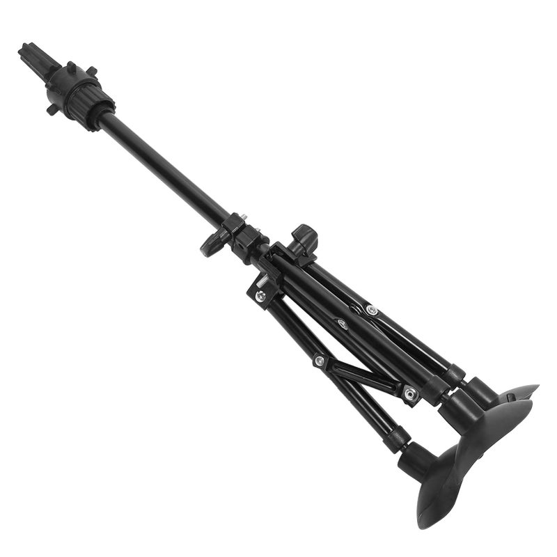 Metal Mannequin Head Stand Adjustable Hairdressing Training Head Tripod AccessoryBlack - Image 5