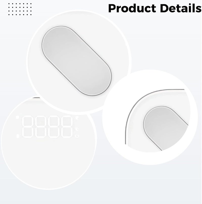 LCD Display Digital Body Fat Scale, Rechargeable 11 in Tempered Glass Bathroom Weighing Scale, Accurate Readings - Image 2