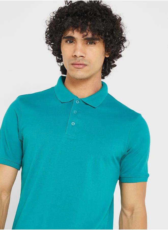 Seventy Five Basics Essential Pique Polo Shirt