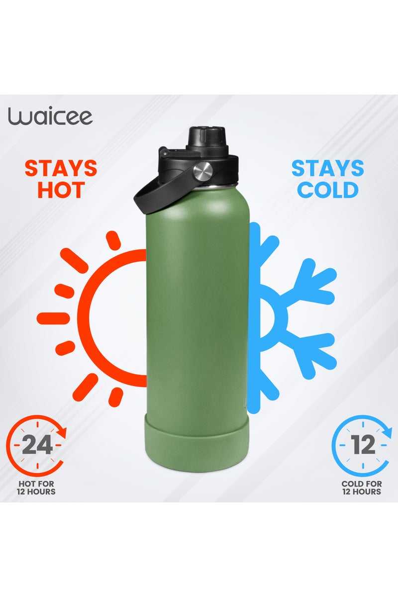 WAICEE Army green Reusable Bottle – 40oz / 1200ml - Image 4