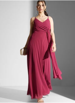 Strappy Front Knot Bridal Dress