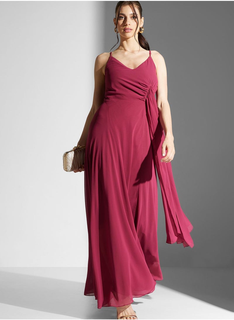 Chi-Chi London - Strappy Front Knot Bridal Dress - Image 1