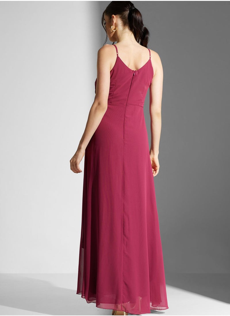Chi-Chi London - Strappy Front Knot Bridal Dress - Image 1