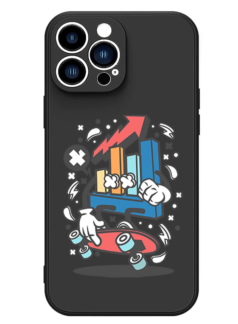 Theodor Protective Slim Fit Case Liquid Silicone Cover with Full Body Protection Anti-Scratch Shockproof Case For iPhone 15 Pro Black - Stocks Market - Image 1