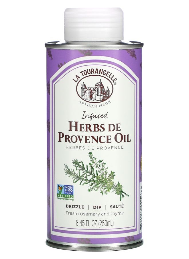 La Tourangelle Infused Herbs De Provence Oil Fresh Rosemary & Thyme 8.45 fl oz (250 ml) 