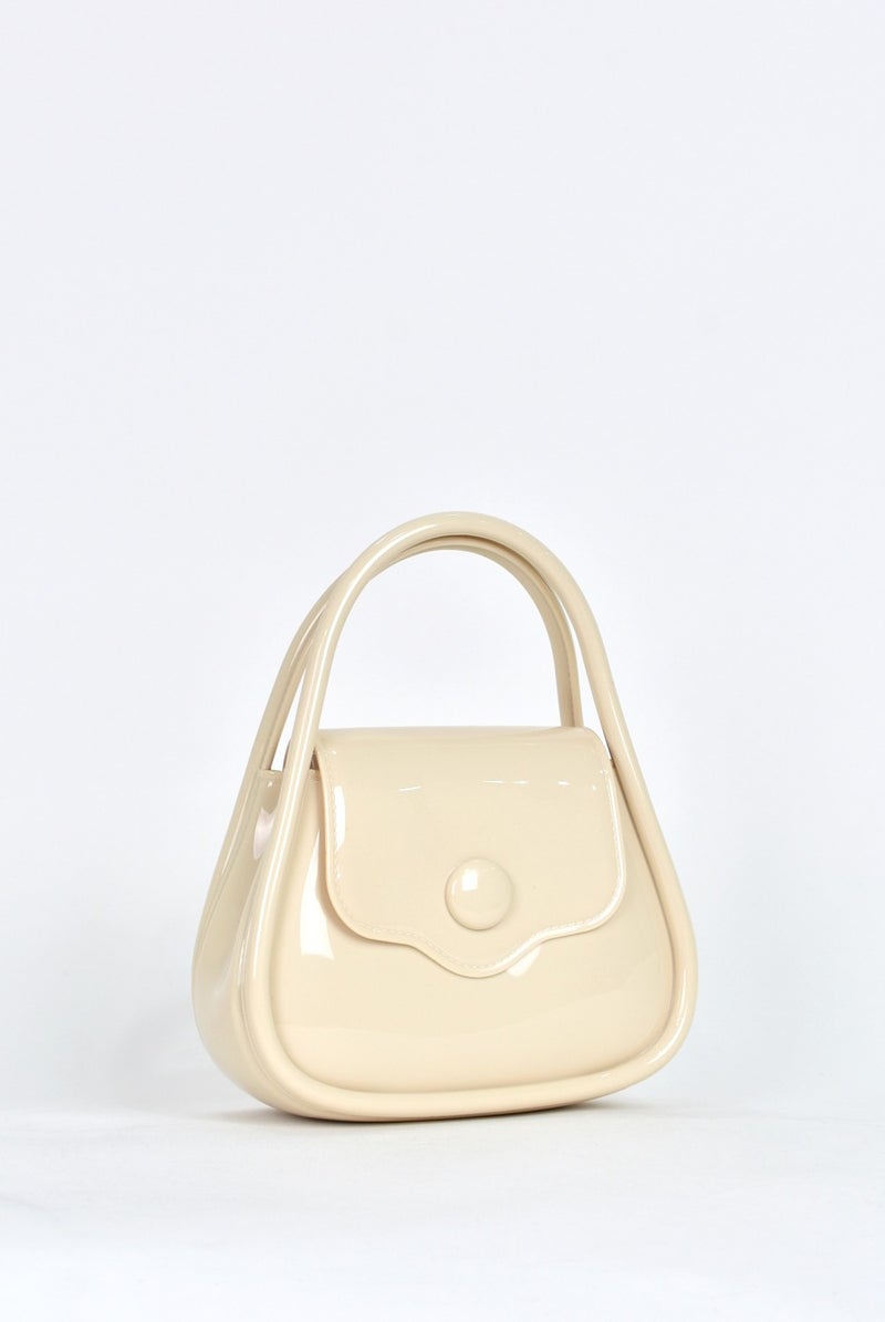 Elatae Women's Shoulder Strap Silicone Crossbody Bag Beige 26660  - Image 2