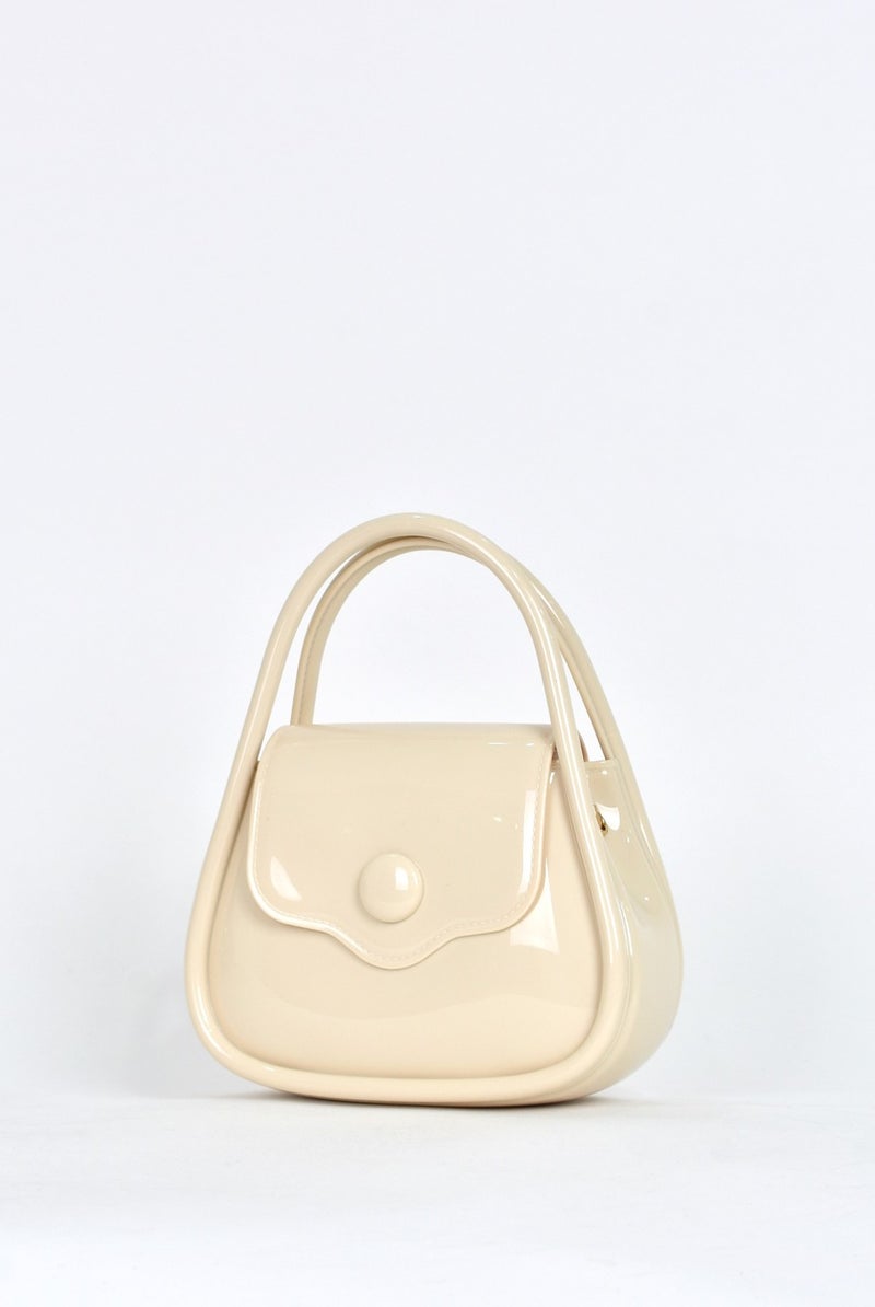 Elatae Women's Shoulder Strap Silicone Crossbody Bag Beige 26660  - Image 3