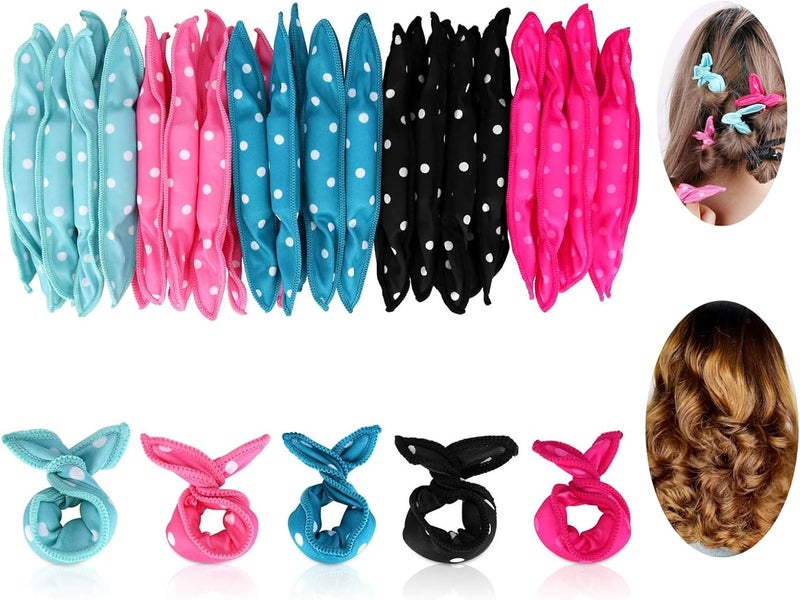 40pcs5 Color8pcs Flexible Foam Sponge Hair Curlers No Heat Hair Curlers Magic Pillow Soft Rollers Hair Care DIY Styling Tools Comfy to Sleep on