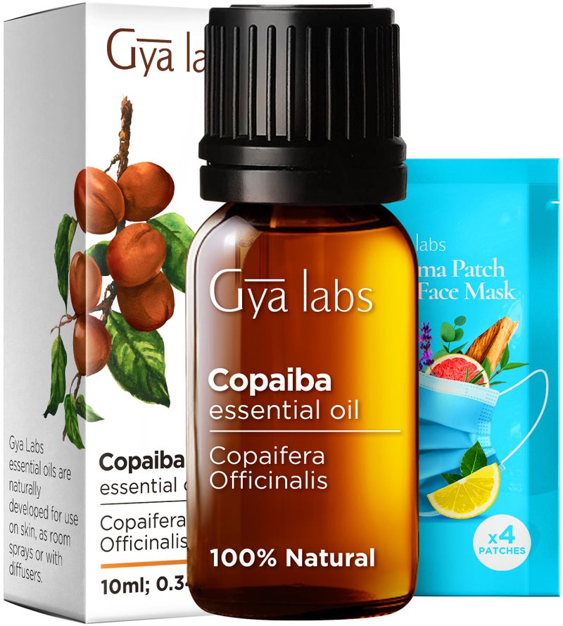 Gya Labs Copaiba Essential Oil - 0.34 Fl Oz - for Hair, Skin, Diffuser, Aromatherapy & DIY Candle Making Scent - Image 1