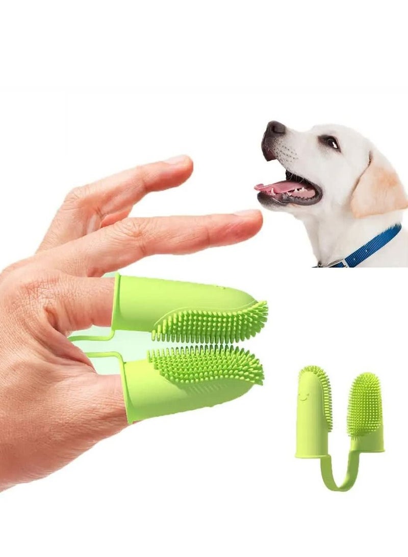 فرشاة أسنان بإصبعين لعنصر نظيف وصحي للحيوانات الأليفة - Image 3