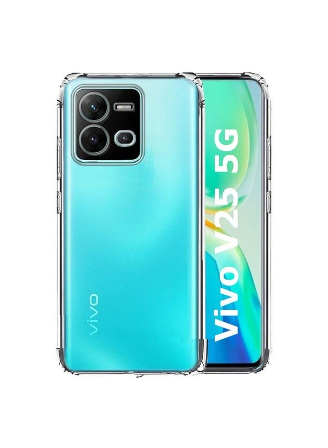 ريل كيس جراب خلفي شفاف من ريل كيس لهاتف فيفو V25 5G | جراب خلفي شفاف بتصميم واقٍ لهاتف فيفو V25 5G (سيليكون) - Image 1