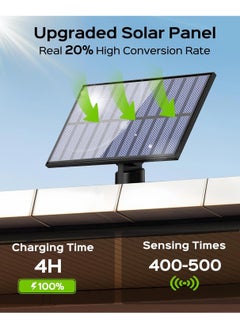 Generic Solar Outdoor Lights, 3500LM LED Flood Lights with 16.4 Ft Cable, Remote Control Solar Motion Sensor Lights with 3 Modes, Solar Powered Security Lights for Outside Patio, Yard, Garage  - Image 2
