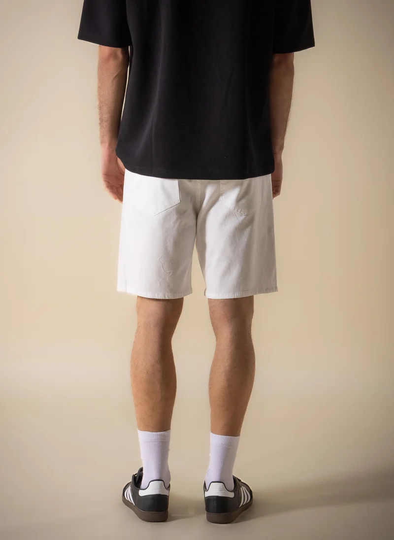 Shapes White COMFORT COTTON BERMUDA SHORTS for Men | Best Price UAE