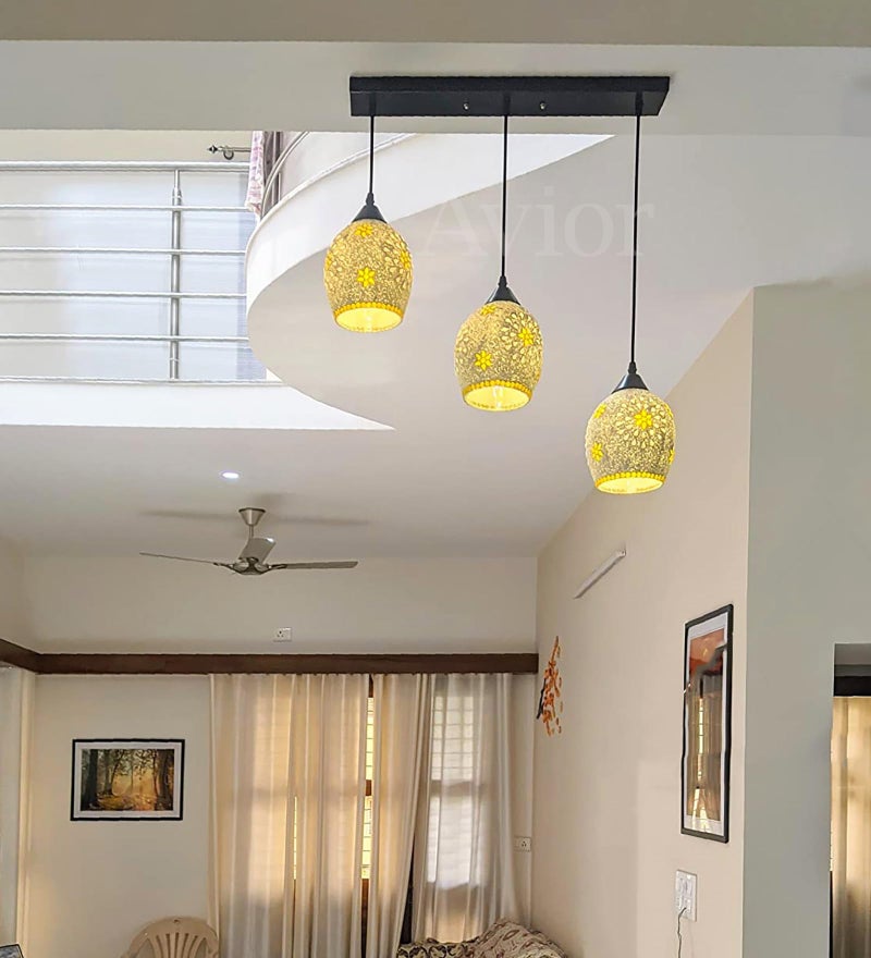BrightLyt Handcrafted Hanging Lights for Living Room, Hanging Pendanr Lamp for Home Decoration, Ceiling Chandelier, Jhumar Light for Hall - Image 3