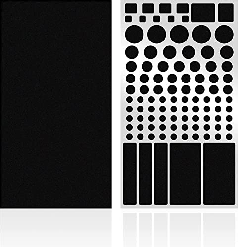 FLANCCI Light Blocking Stickers, Light Dimming Filters, (2 Sheets) Dimming Sheets for Blackout Routers, LED Covers Blackout, Dimming 80% ~ 100% of LED Lights (2Sheets = 1 Cut Out + 1 Uncut) - Image 1