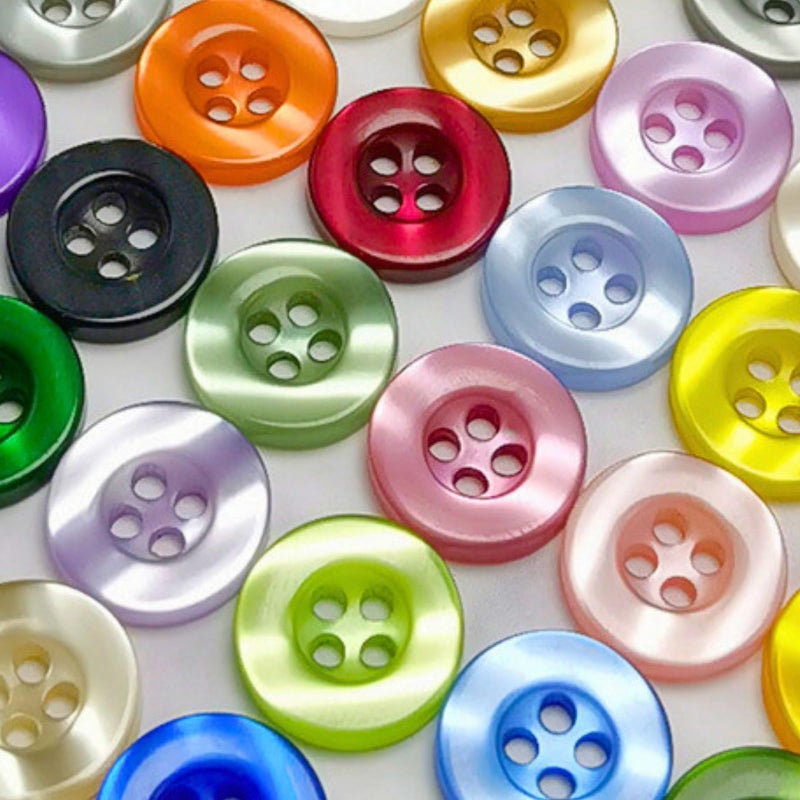 Troyune 480 pcs Resin Buttons for Sewing, 11.5mm 4-Hole Flat Shank Buttons, 24 Assorted Pearlized Colors for Crafting, Clothing, DIY Projects - with Convenient Storage Case - Image 4