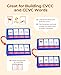Gamenote Word Building Desktop Pocket Chart CVCC CCVC Word Phonics GameSight Words Flash Cards Kindergarten Classroom Must HavesBlending Board for Kids Learning Reading and Spelling - Image 4