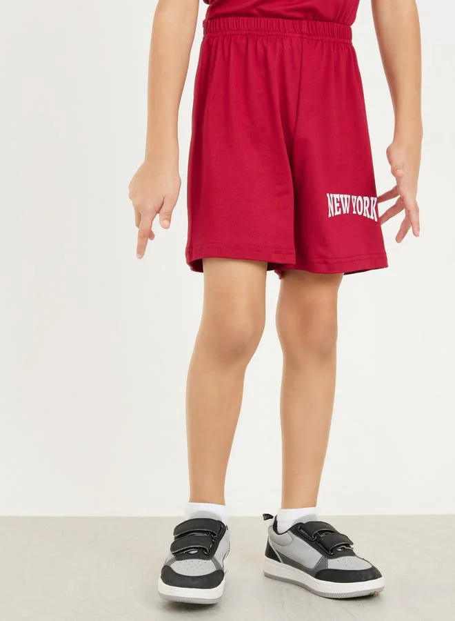 Styli Printed Short Sleeve T-Shirt & Shorts Set