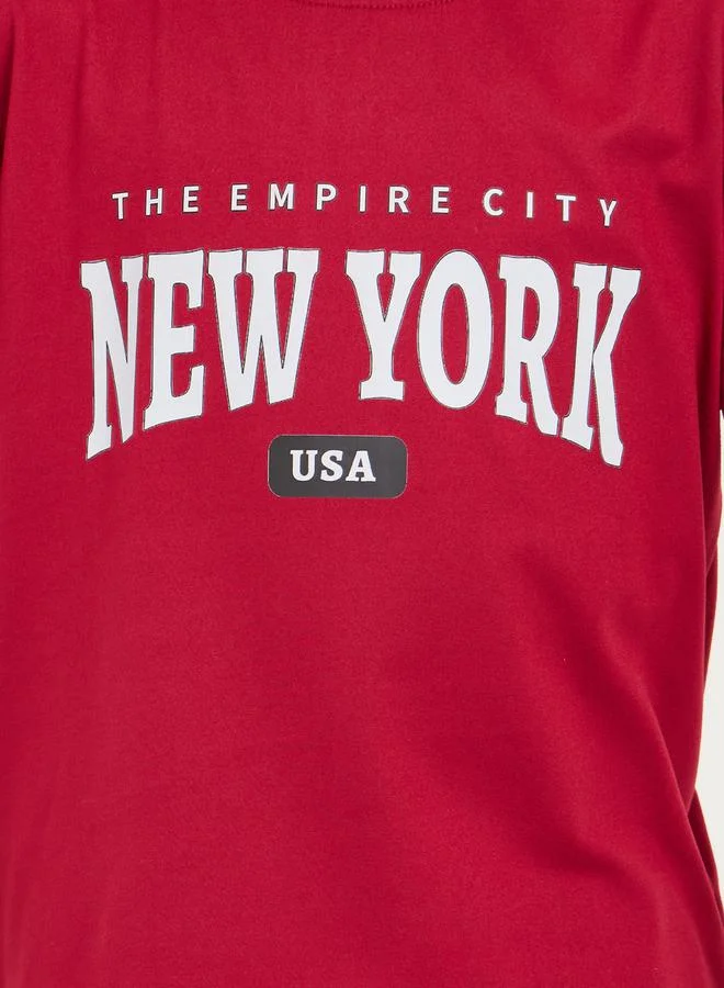 Styli Printed Short Sleeve T-Shirt & Shorts Set