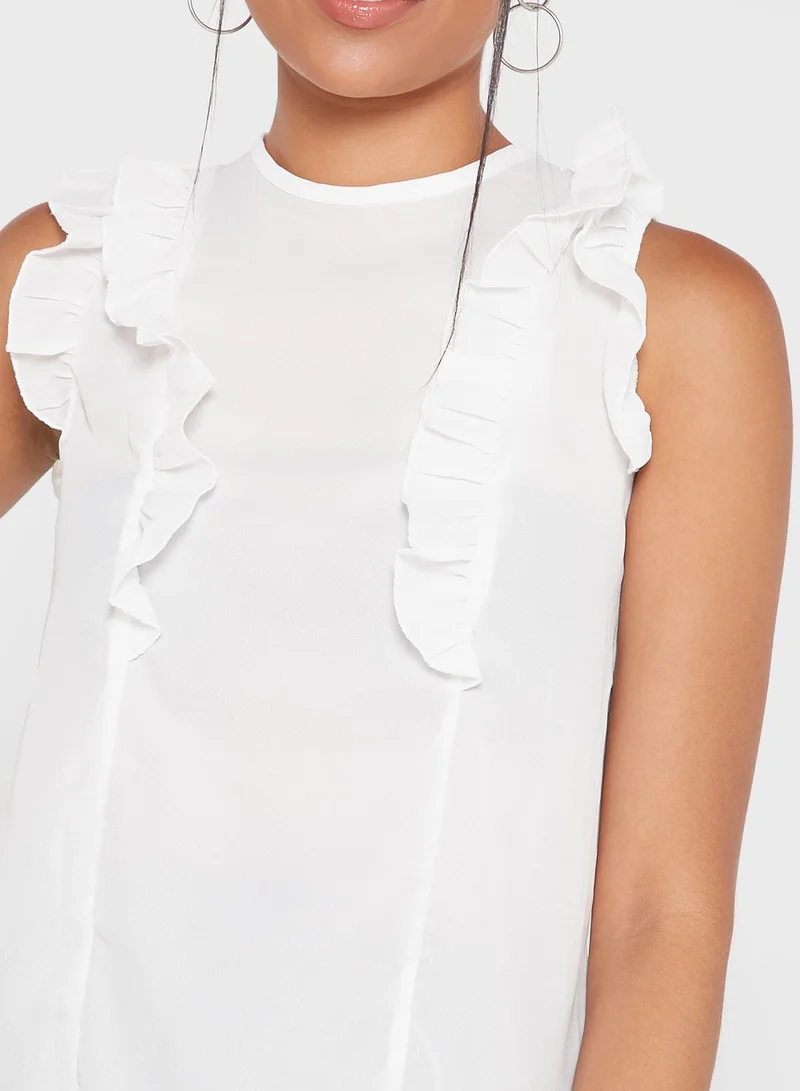 Ginger Frilled Solid Top