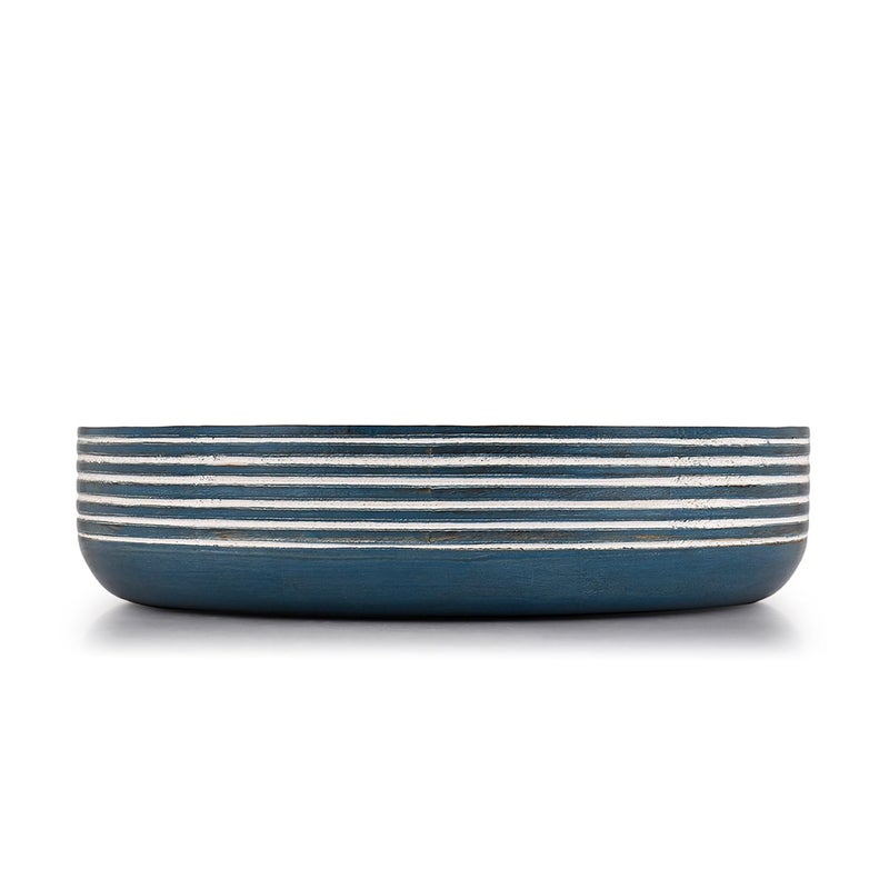 BHAVATU Decorative Bowls Mango Wood for Home DÃ©cor Unique Table Centerpieces, Wooden Home Decor Accents for Farmhouse Rustic Style (10" X 10" X 2.5") - Image 2