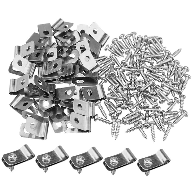 مشابك سياج معدنية 100 قطعة مثبتات حاجز حديقة للحيوانات للقطط والكلاب والأرانب والدجاج - Image 2