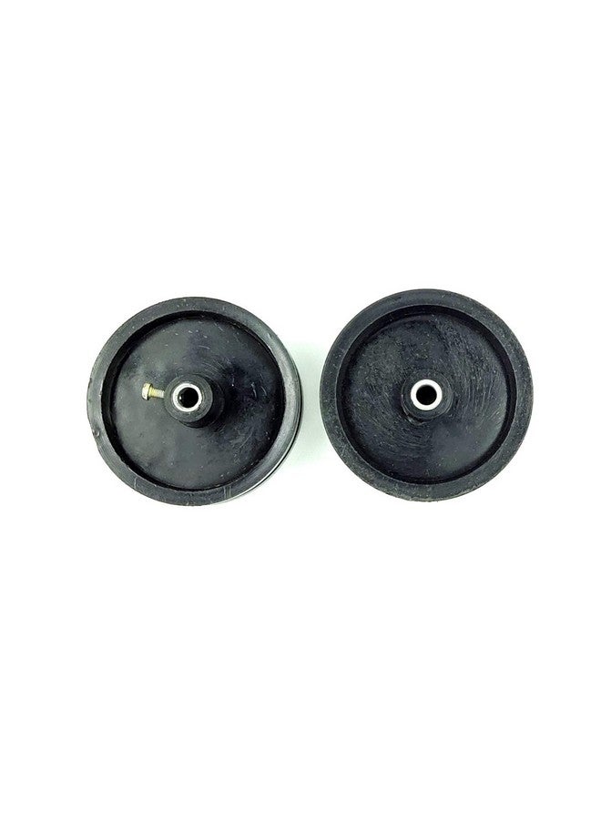 Invento INVENTO 2pcs 65mm x 18.5mm Plastic Robotic Track Wheel V-Pulley Durable Tire Wheel 6mm Hole with Metal Collet for DC Geared Motor RC Car Robot  - Image 1
