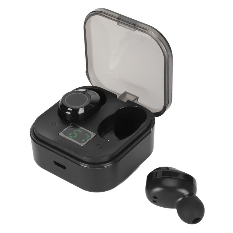 Ashata True Earbuds 5.3 Headphones with Charging Case, IPX8 Waterproof, Touch Control, Built in Mic, Premium Deep Bass, Black (2022 Upgraded) - Image 1