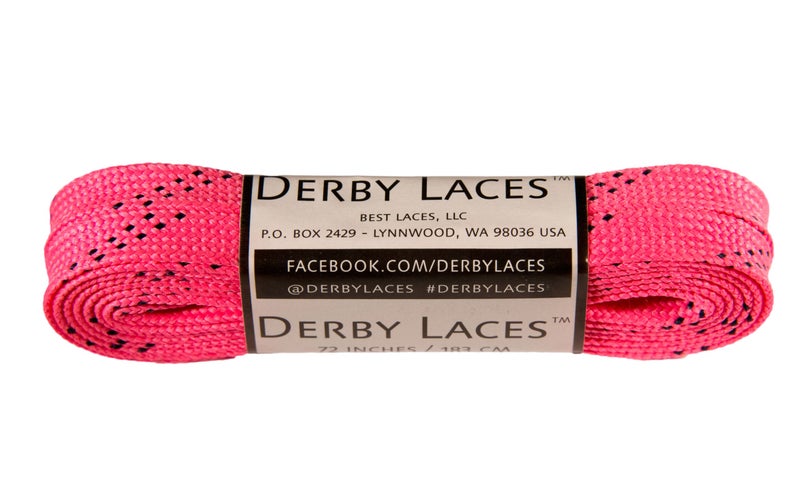 Derby Laces Hot Pink 72 Inch Waxed Skate Lace for Roller Derby, Hockey and Ice Skates, and Boots - Image 2