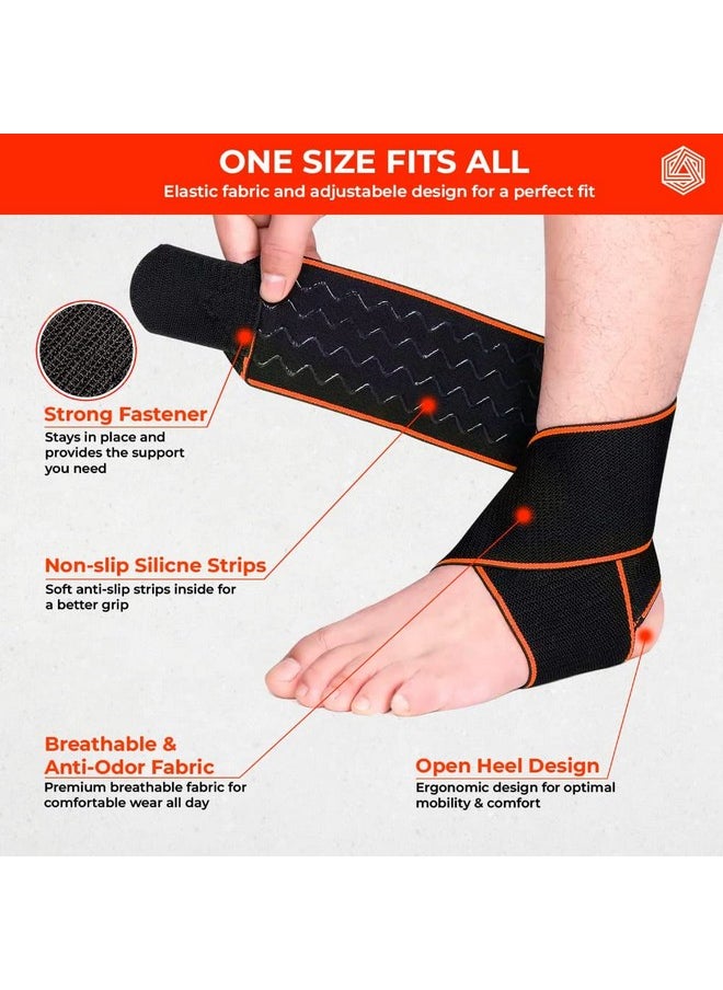 BOLDFIT - Boldfit Premium Ankle Support Compression Brace for Injuries, Ankle Protection Guard Helpful In Pain Relief and Recovery. Ankle Band For Men & Women (Ankle Compression Strap) - Image 1