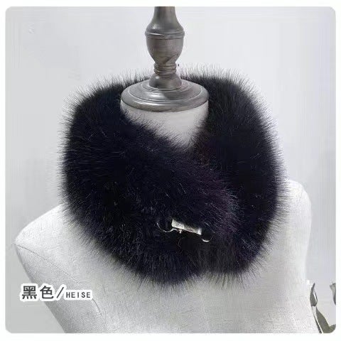 Generic - Faux Fox Fur Collar Warm Scarf for Women White - Image 1